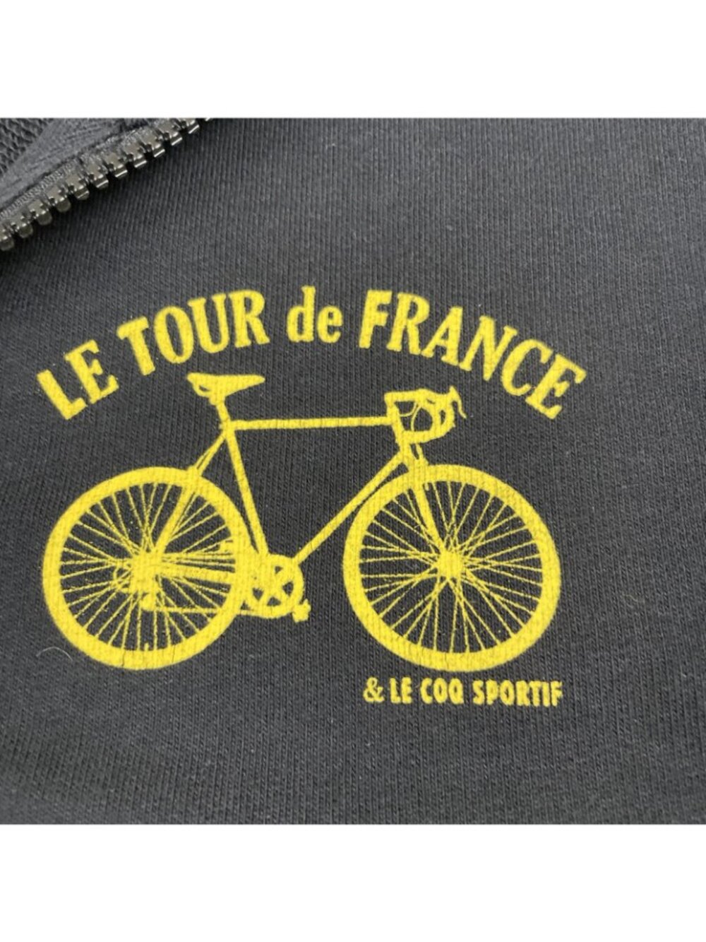 Le Coq Sportif Full Zip Sweatshirt Jacket Men’s M Le Tour De France Black w/Tee - Picture 7 of 14